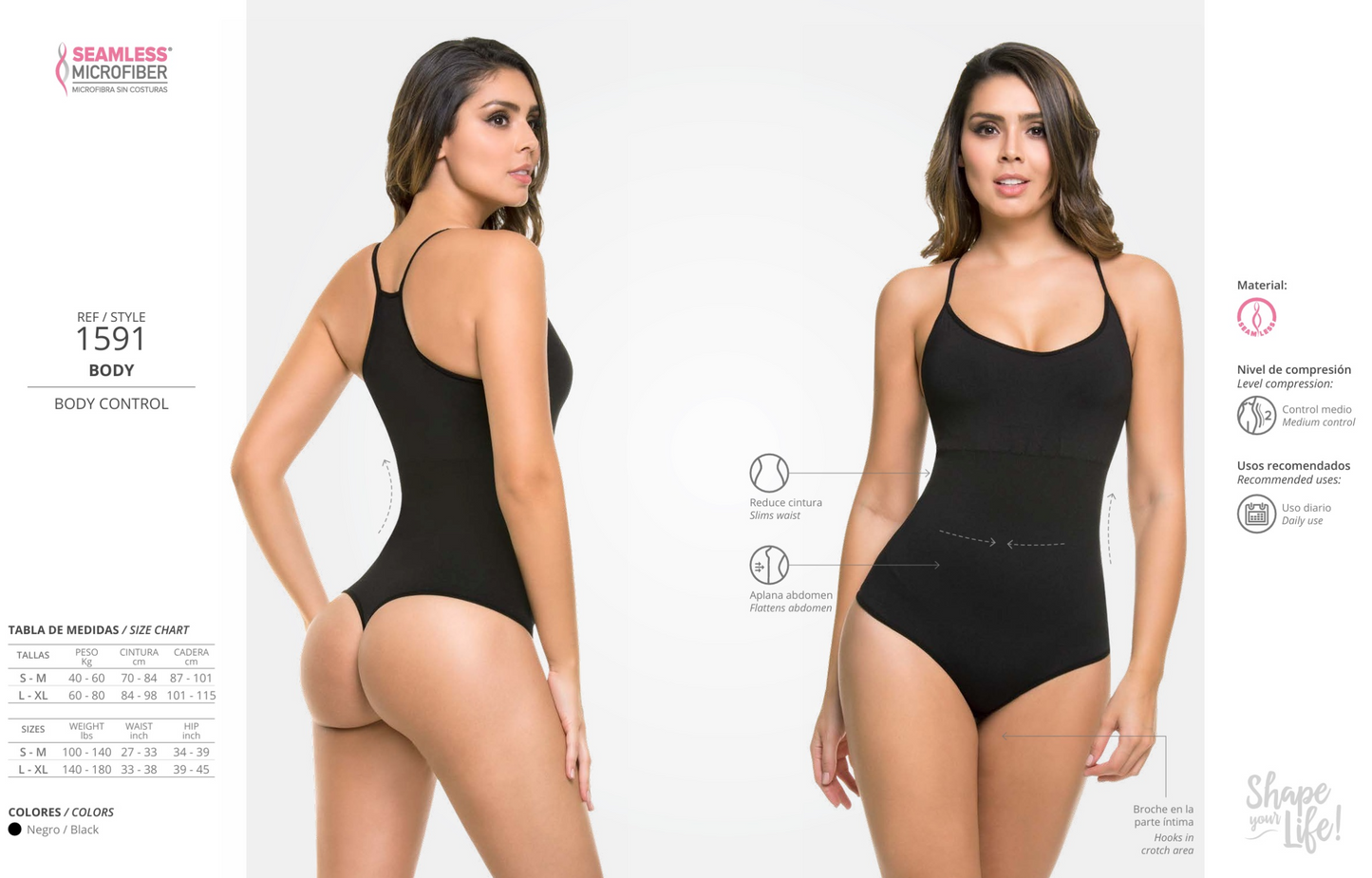 1591 -Body shaper thong style