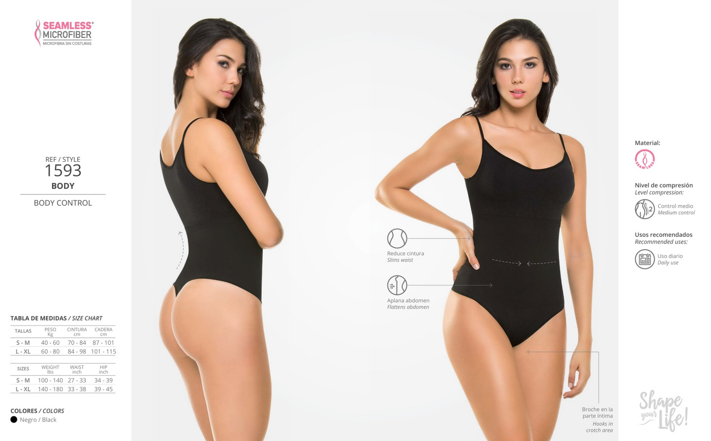 1593 - body control thong and open back