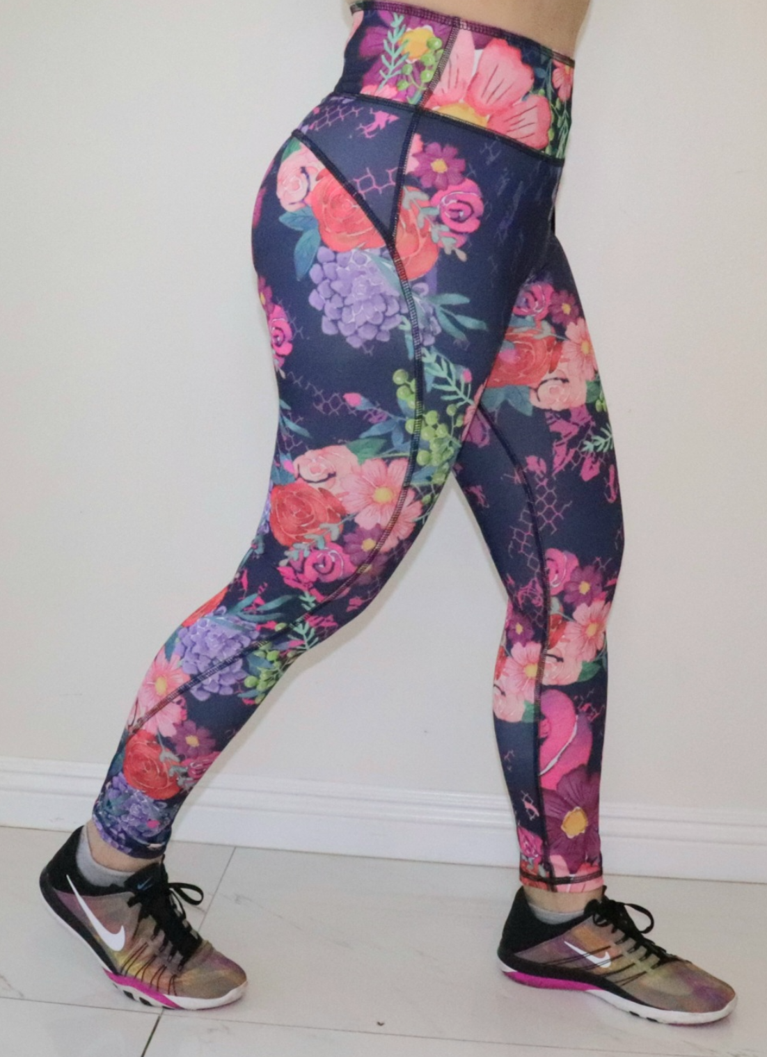 High waisted work out leggings - colorful - 10